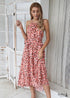 Boho Midi Dress Polka